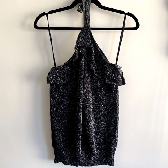 NEW YORK & COMPANY BLACK HALTER BLOUSE - Picture 5 of 15